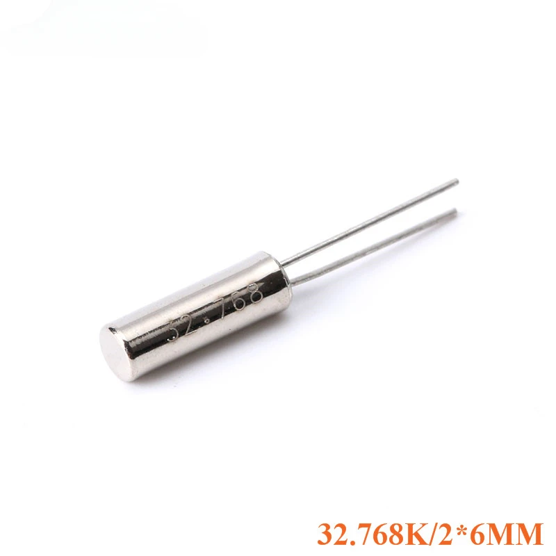 

10pcs 32.768KHz 32.768 KHZ 32.768K Frequency Resonator Oscillator Quartz Crystal Cylender 2*6mm