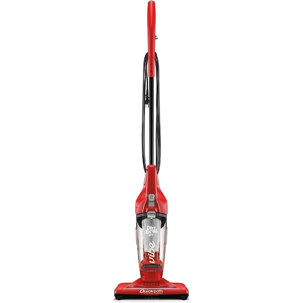 Dirt Devil Vibe 3-in-1 Vacuum Cleaner, Lightweight Corded Bagless Stick Vac with Handheld, SD20020, Red
