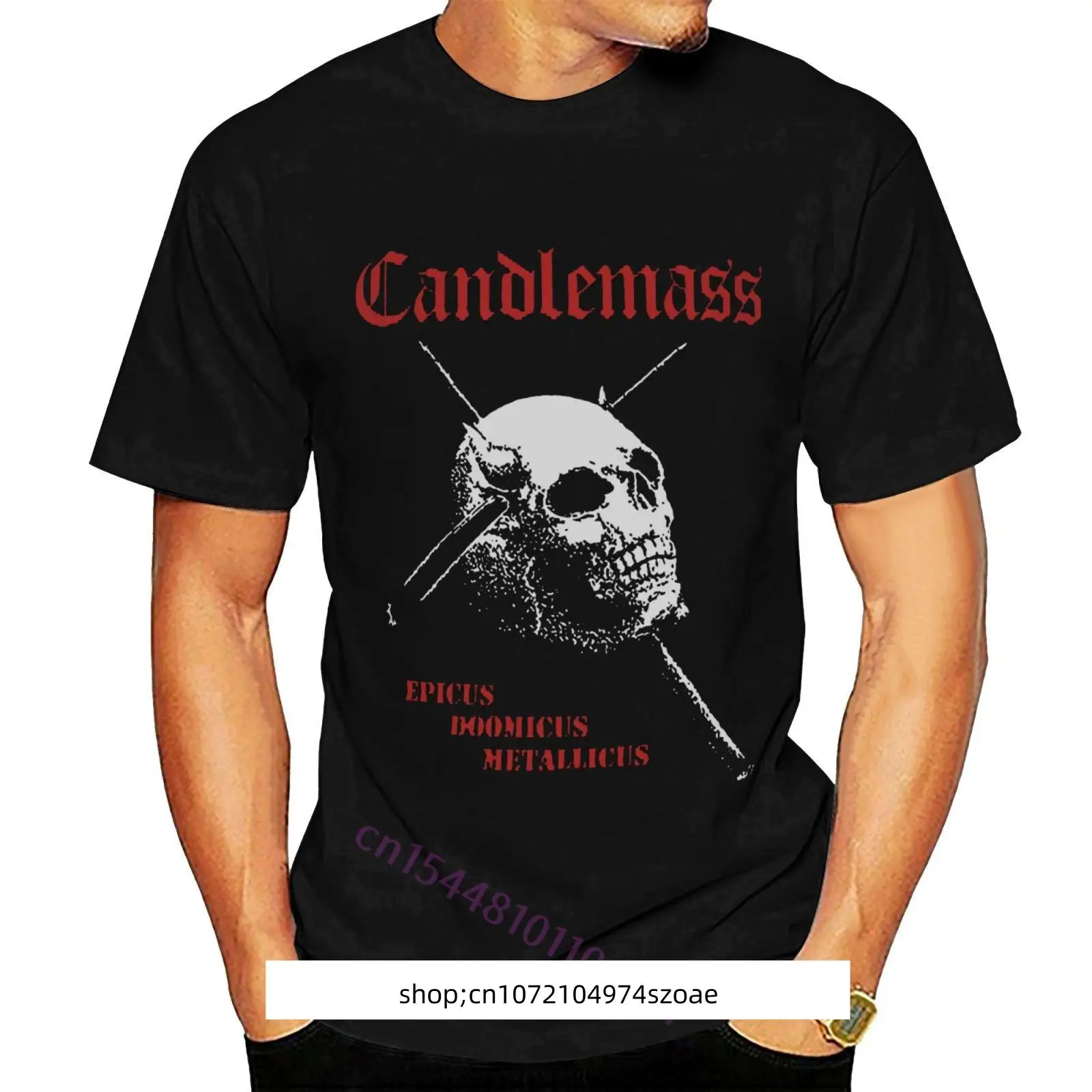 

Kaus Pria Cetakan kuпод заказ Leher O Mode Katun 100% Kaus Wanita Lucu Hitam metallmetallicus Epikus Doomicus