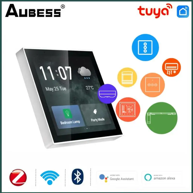

Tuya Smart Home Multi-functional Touch Screen Control Panel 4 inches Central Control for Intelligent Scenes Smart Tuya Devices