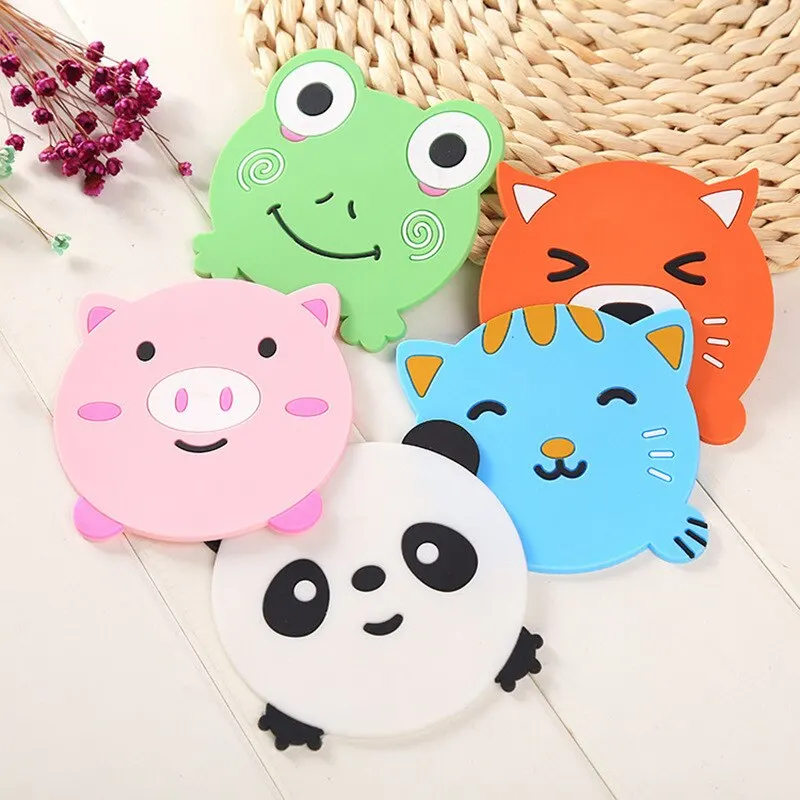 

Cute table placemat waterproof silicone heat insulation non-slip bowl mat cartoon coffee water coaster kitchen accessories