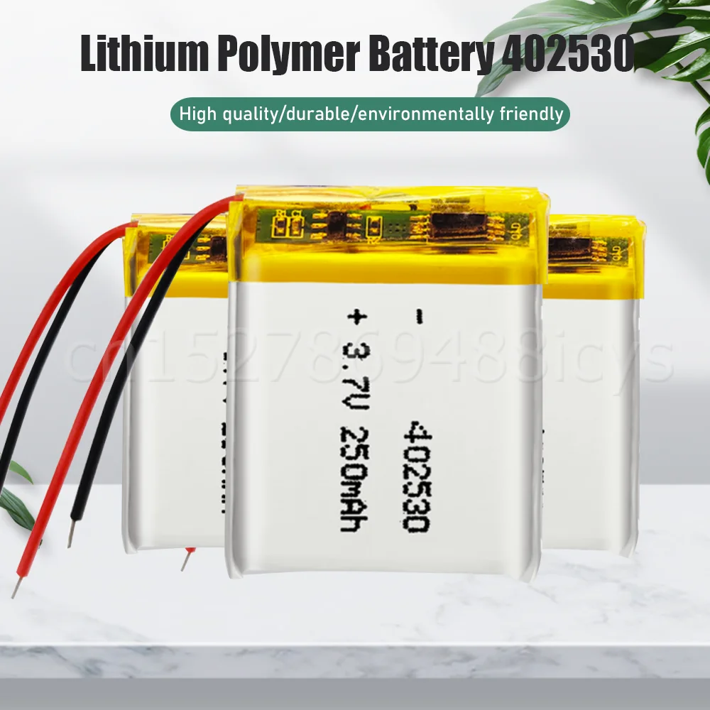 402530 250mah 3 7 V литиевая полимерная аккумуляторная батарея для GPS MP3 светильник умные