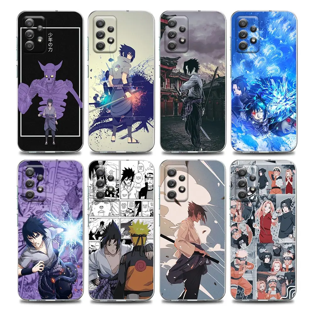 

Naruto Uchiba Sasuke Retro style Clear Samsung Case for A01 A02 A02s A11 A12 A21 A31 A41 A32 A51 A71 A42 A52 A72 Soft Silicone