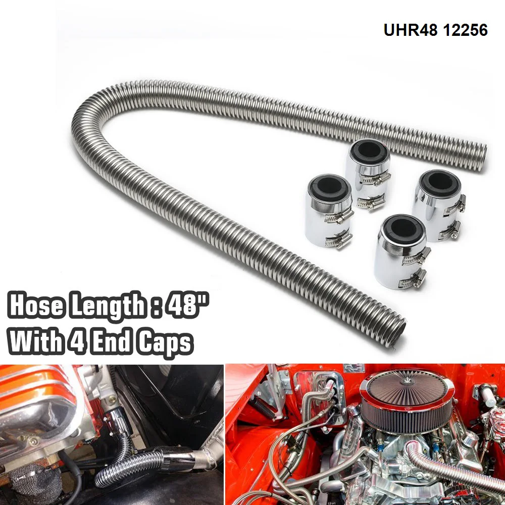 

Универсальный гибкий шланг радиатора из нержавеющей стали с 4 заглушками UHR48 12256