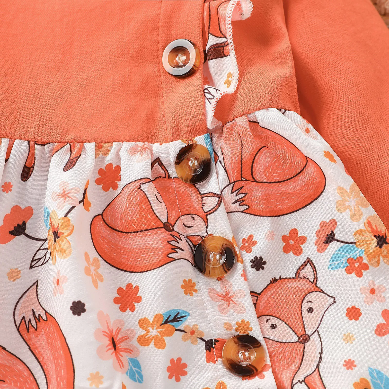 Демисезонное платье для маленьких девочек с длинным рукавом и цветочным принтом