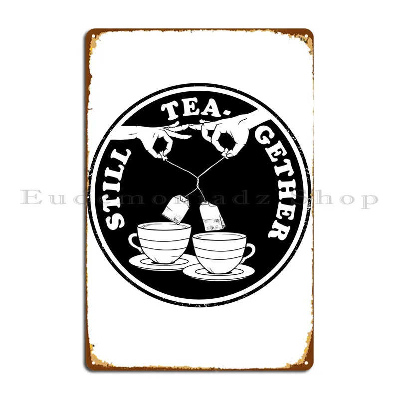 

Металлический знак для влюбленных чая, таблички, персонализированный Настенный декор для бара, жестяной знак, плакат