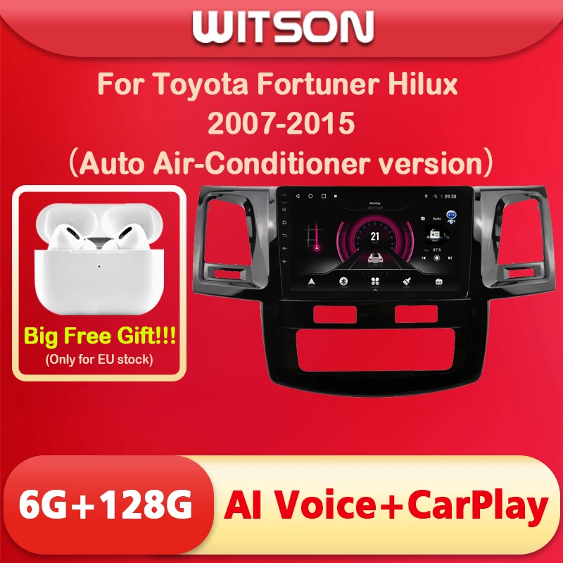 WITSON Car Multimedia Player GPS For Toyota Fortuner Hilux 2007-2015 (2 versions for choice) Vedio Redio Player