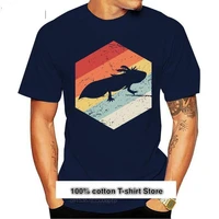 camiseta de cuello redondo para hombre camisa retro axolotl de manga corta informal estampada 012659