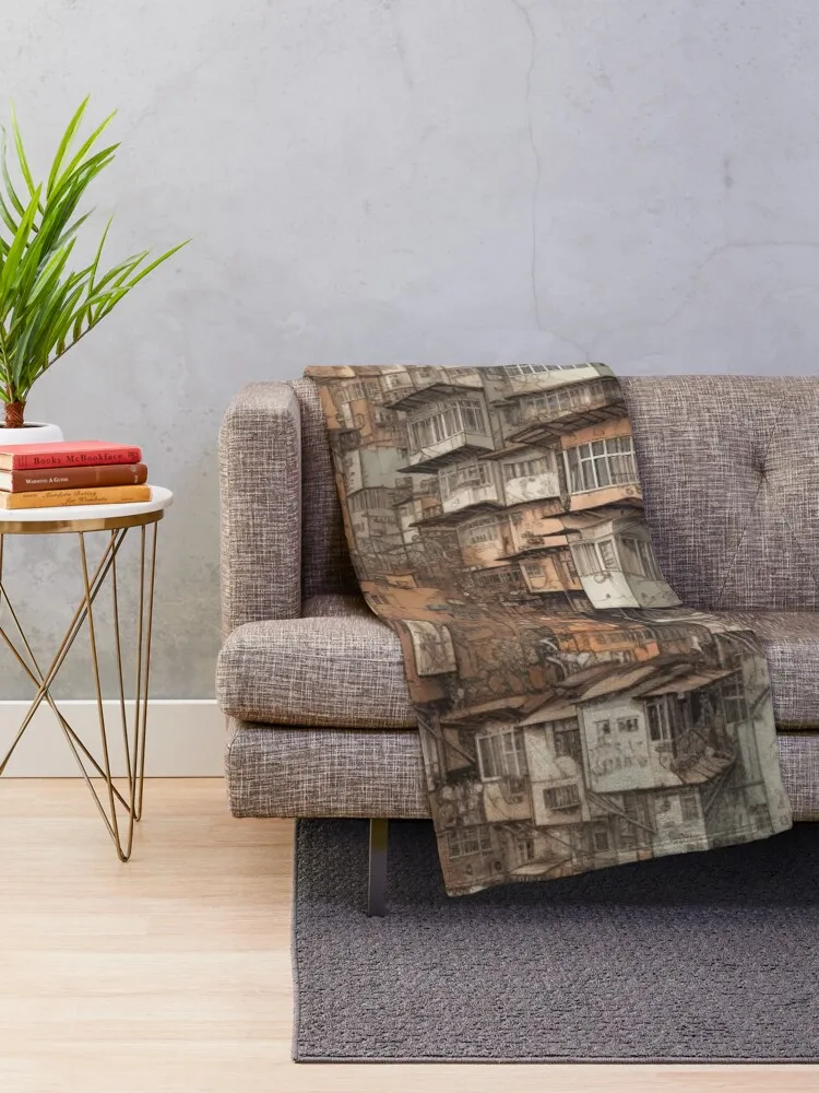 Kowloon Walled City Grupo?é???̈??? Плед с принтом роскошные дизайнерские милые дорожные одеяла