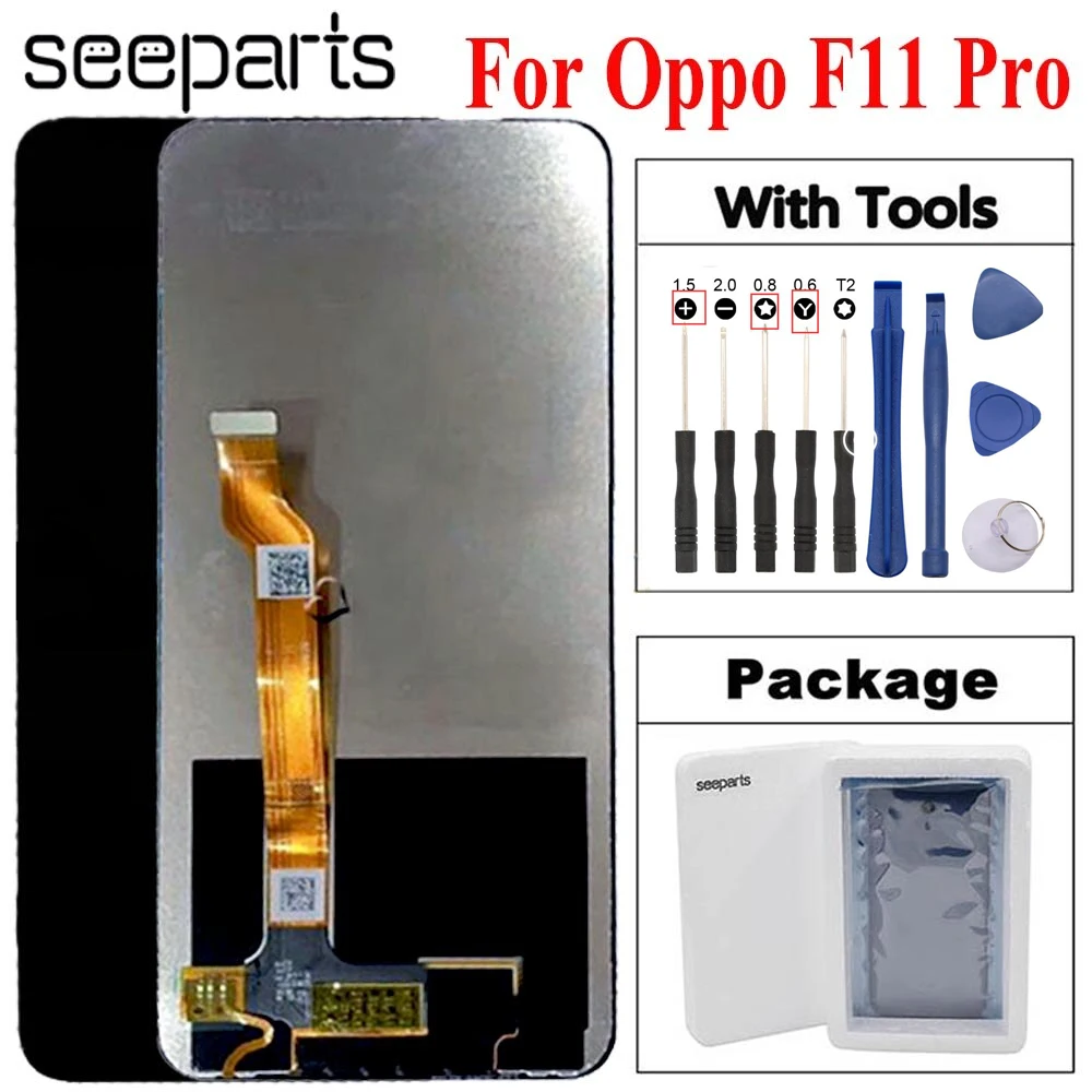 Протестирован хорошо для ЖК-дисплея Oppo F11 Pro LCD CPH1969 дисплей для замены ЖК-экрана Oppo F11 F11 Pro