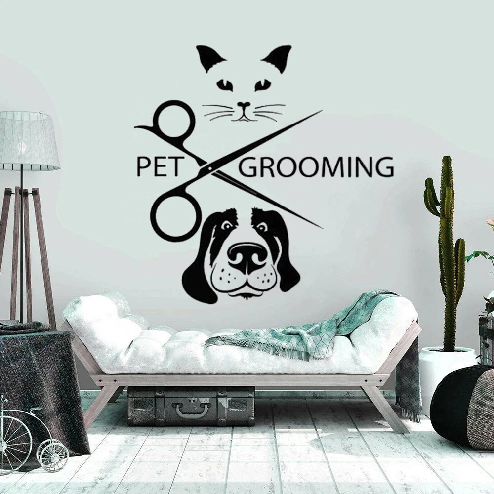 

Наклейки для домашних животных DW13817, виниловые Стикеры с логотипом магазина, с изображением лучшего друга, кошки, собаки