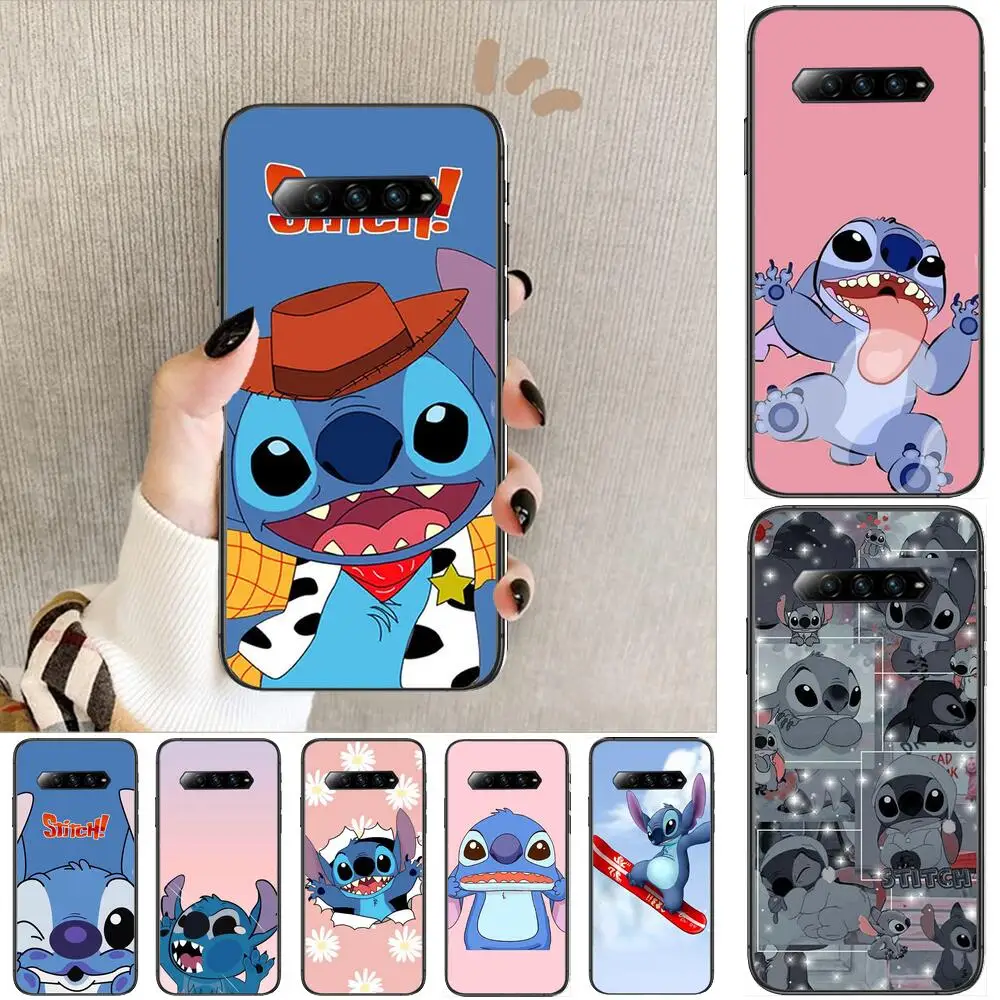 

Disney Cute Stitch Phone Case For xiaomi redmi Black Shark 4 Pro 2 3 3s Cases Helo Black Cover Silicone Back Prett mini cover fu