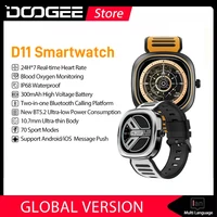 DOOGEE D11 Smartwatch IP68 Waterproof Bluetooth Real-time Heart Rate 70 Different Sport Modes GPS Movement AI Voice Assistant