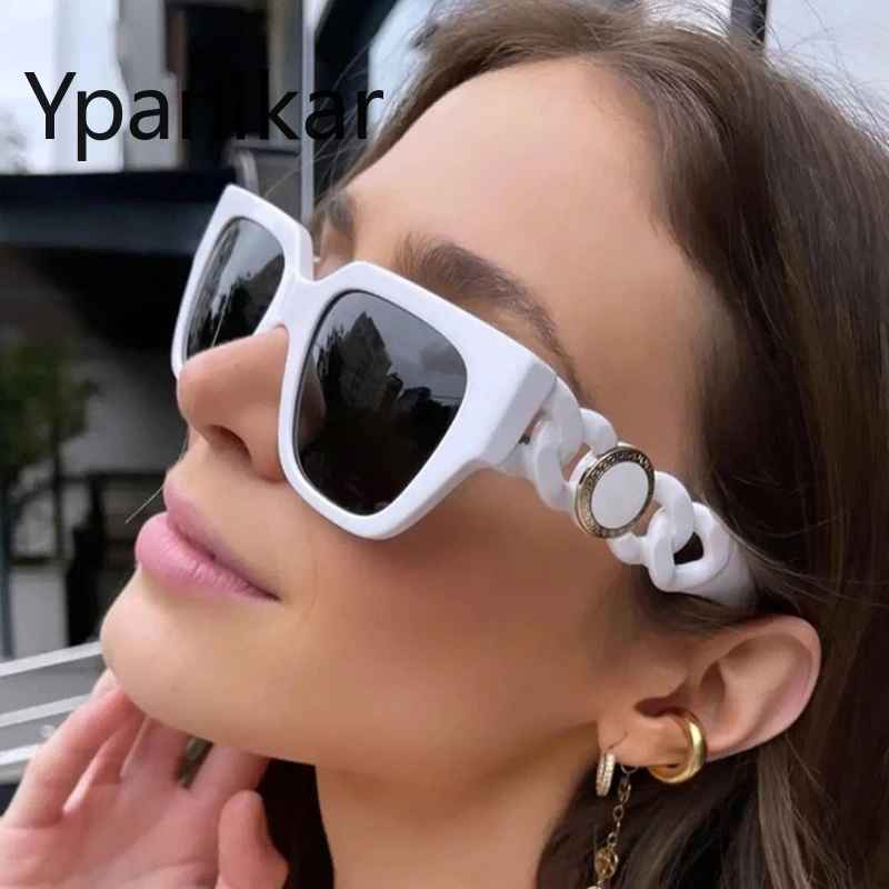 

2022 Oversized Square Luxury Brand Sunglasses One Lens Fashion Drive Men Retro Women Shades Uv400 Vintage Glasses