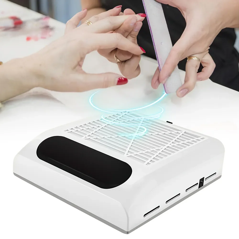 

NEW2023 Professional Nail Dust Suction Collector Strong Fan 80W Nails Vacuum Cleaner Nail Art Salon Equipment Manicure Machine T