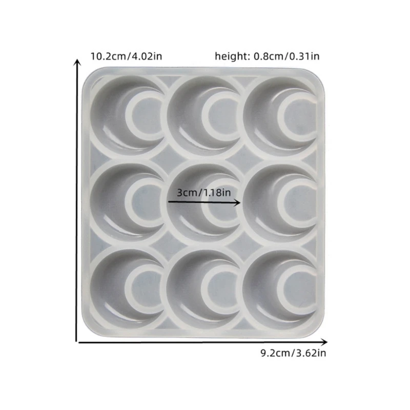 ZB91 форма для подвески в форме полумесяца Луны универсальная силиконовая DIY