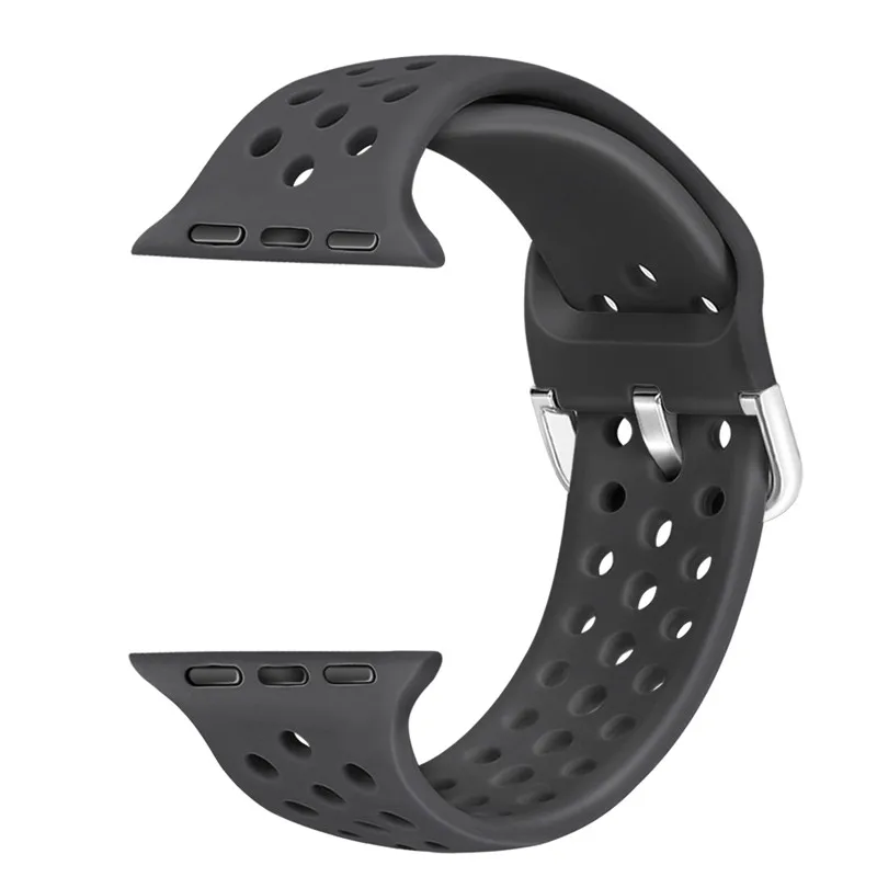 Ремешок силиконовый для apple watch band 4 3 2 1 Band 44/40 мм браслет iwatch series 38/42 аксессуары