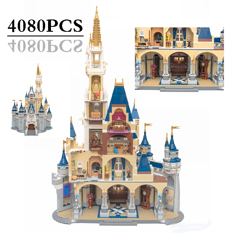

Popular Fairy Tale Castle Amusement Park Compatible 71040 16008 Magic Castle DIY Building Block Brick Kid Toy Birthday Gift