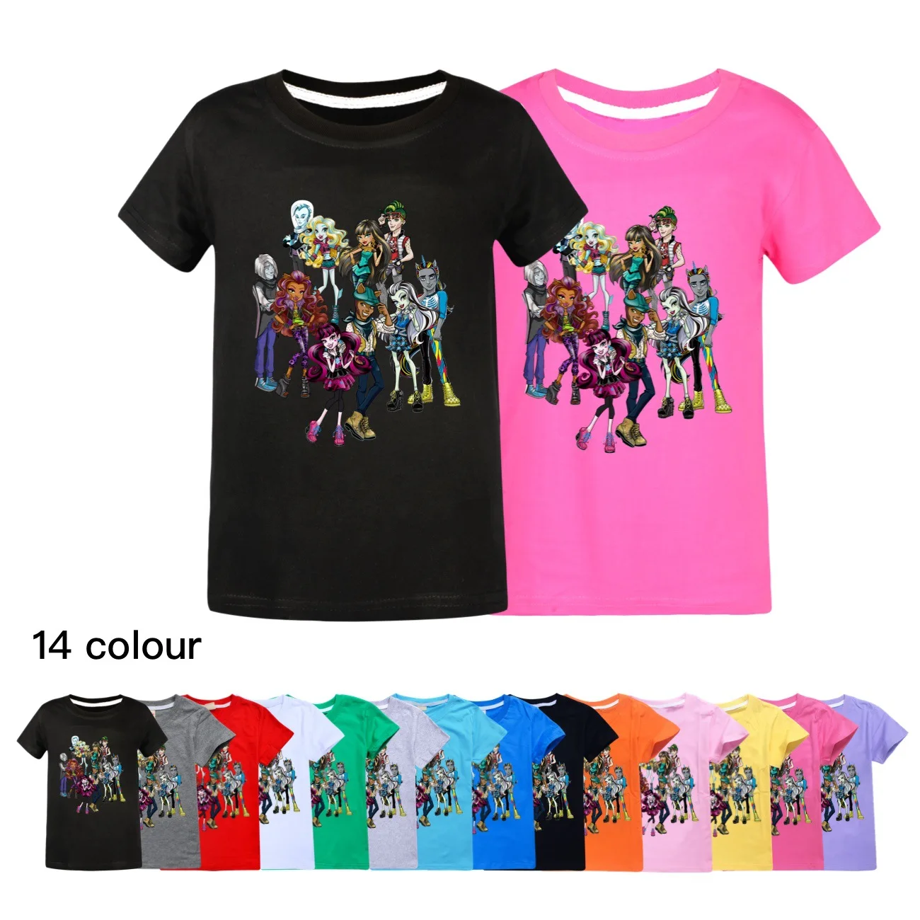 Детские футболки Monster High фиолетовые хлопок