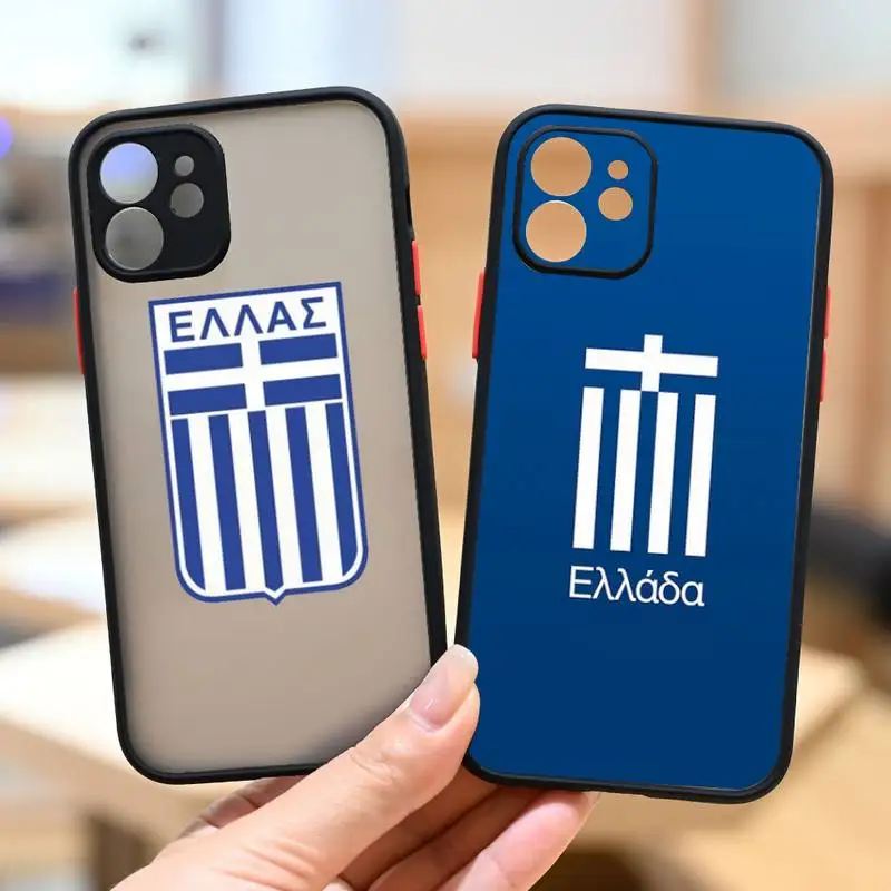 

Greece Greek National Flags Phone Case IPhone 12 11 13 14 Pro Max X XR XS SE2020 7 8 Plus Hard Shockproof Cover Case