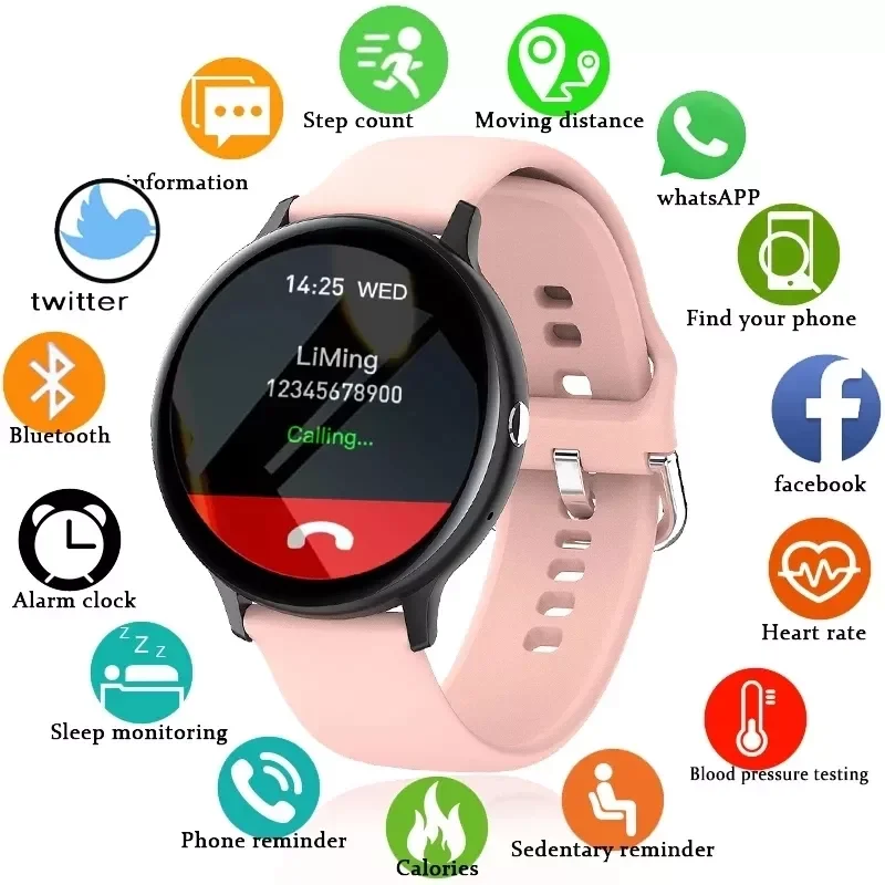 

Новинка 2021, умные часы с Bluetooth и функцией звонков для мужчин и женщин, спортивный многофункциональный фитнес-браслет с пульсометром, женские...