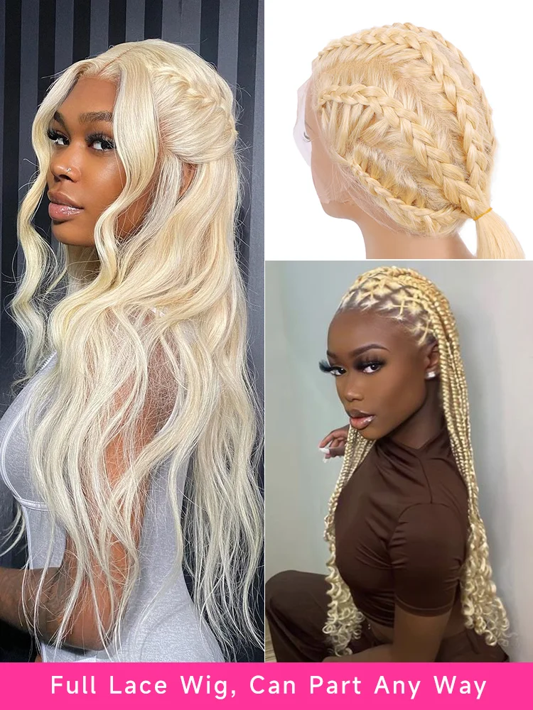 8 - 30 inch 613 Honey Blonde Color Lace Front Human Hair Wig Remy Brazilian Body Wave 1B Ombre for Black Women |
