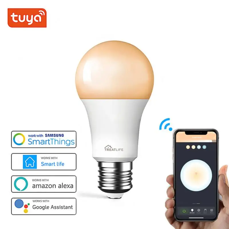 

TUYA WiFi 9W Smart Bulb Dual Cold White Warm White Smart Home Linkage Timing Bulb 220-240V Work With Alexa Google Home