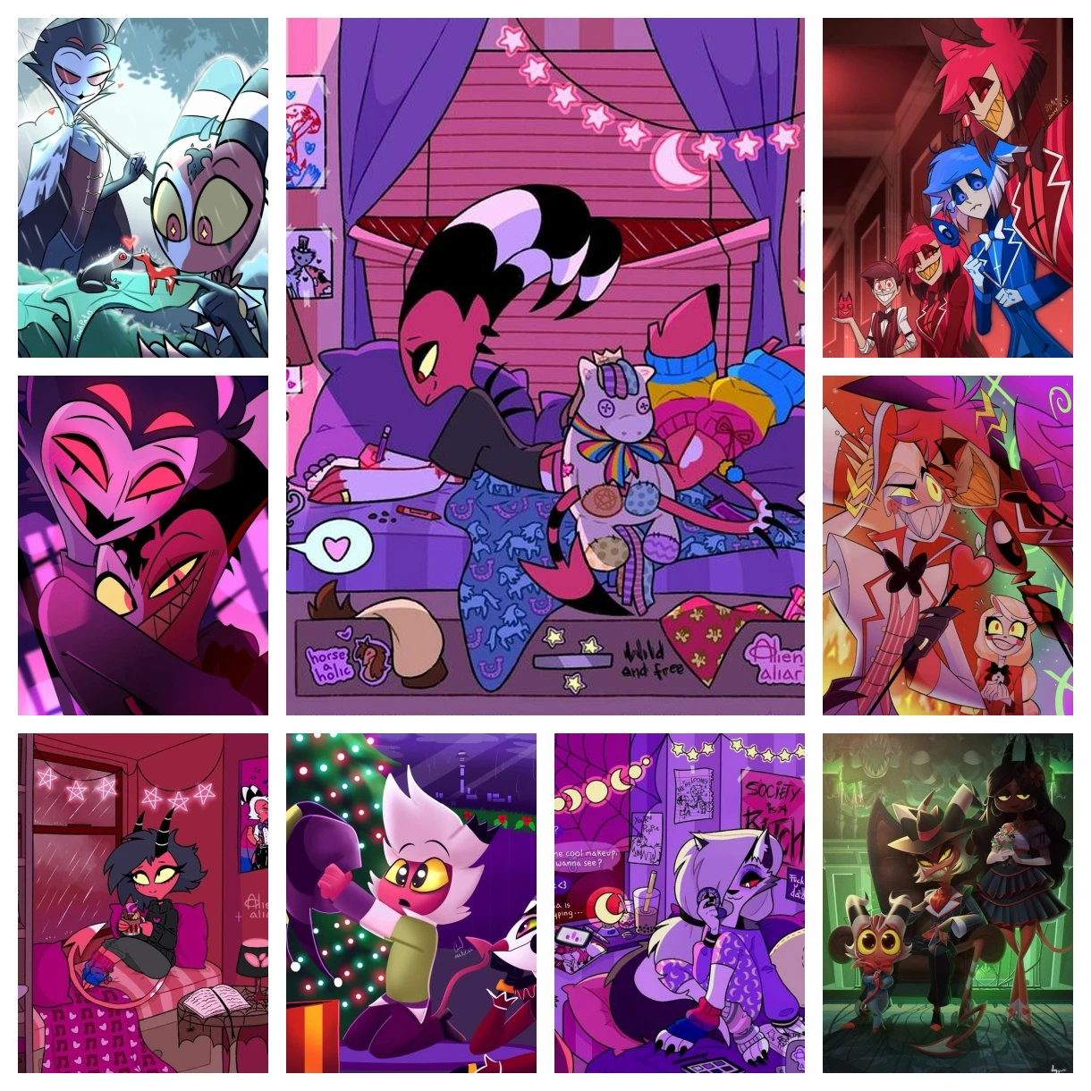 Акриловая алмазная живопись набор для вышивки крестом Сделай сам H-Hazbin отель