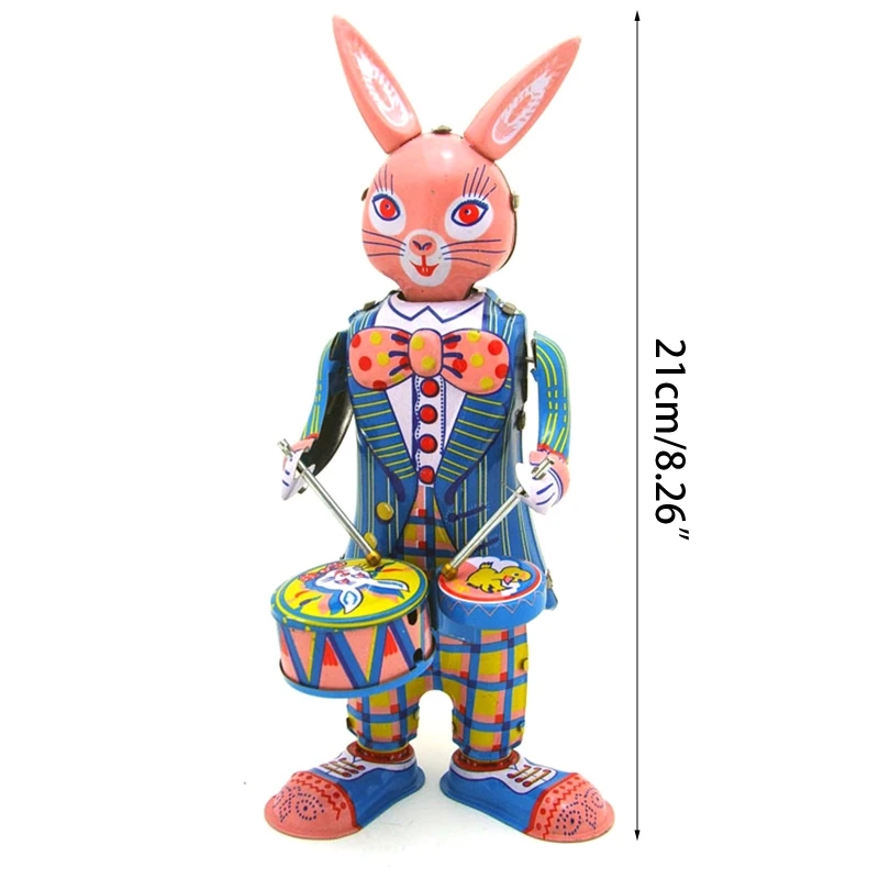 Заводной барабанный робот заводной мультяшный антикварный жесть винтажная