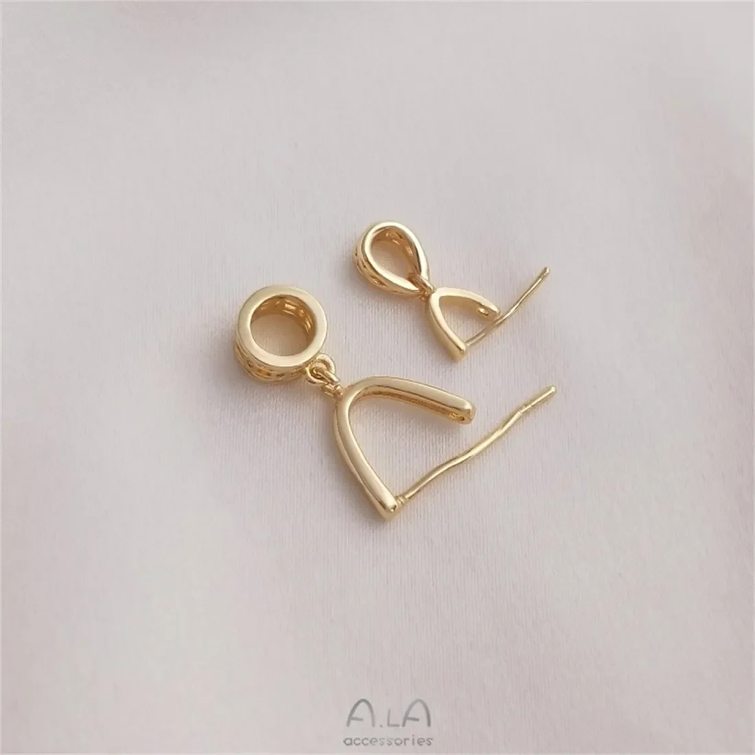 Пряжка-подвеска из натурального золота 14 карат с пряжкой семян дыни счастливого