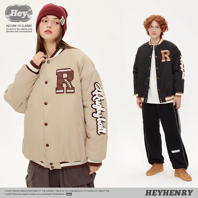 2023 New Baseball Jacket Men Spring Letter Embroidery Bomber Jackets Women Hip Hop Harajuku Casual Streetwear Casual Autumn Coat