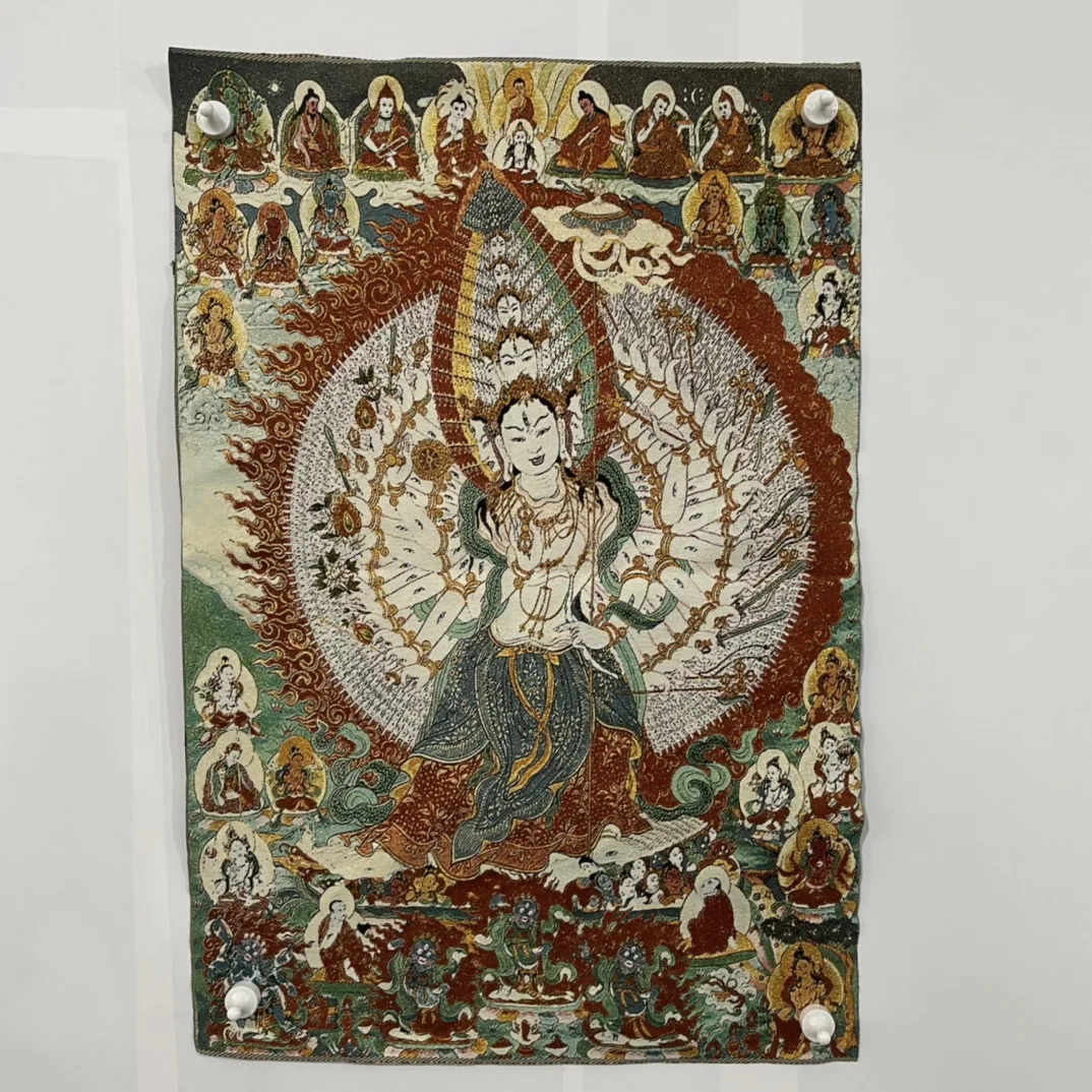

Bodhisattva Brocade Silk Exquisite Embroidery Painting Tibetan Buddha Thangka Mural