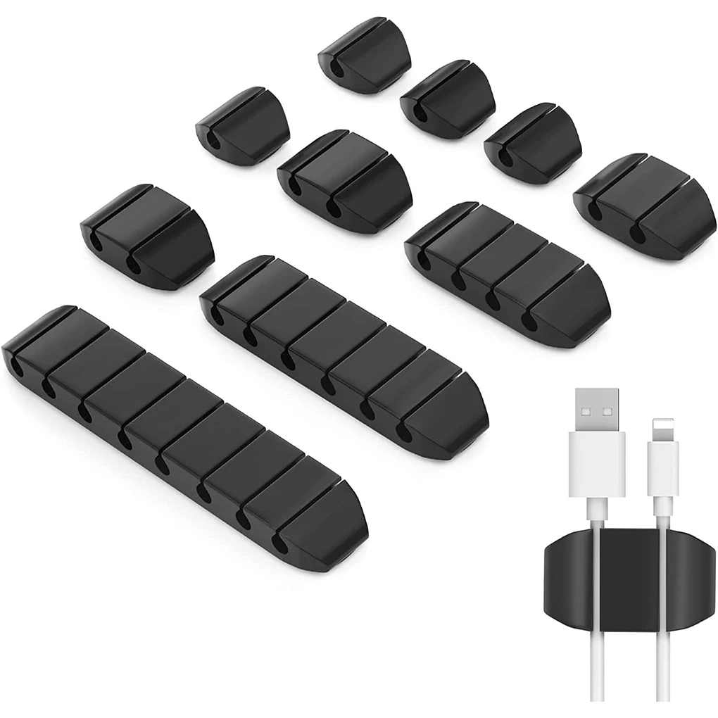 

Cable Organizer Wire Management Clips Holder Tabletop Organizing Winder