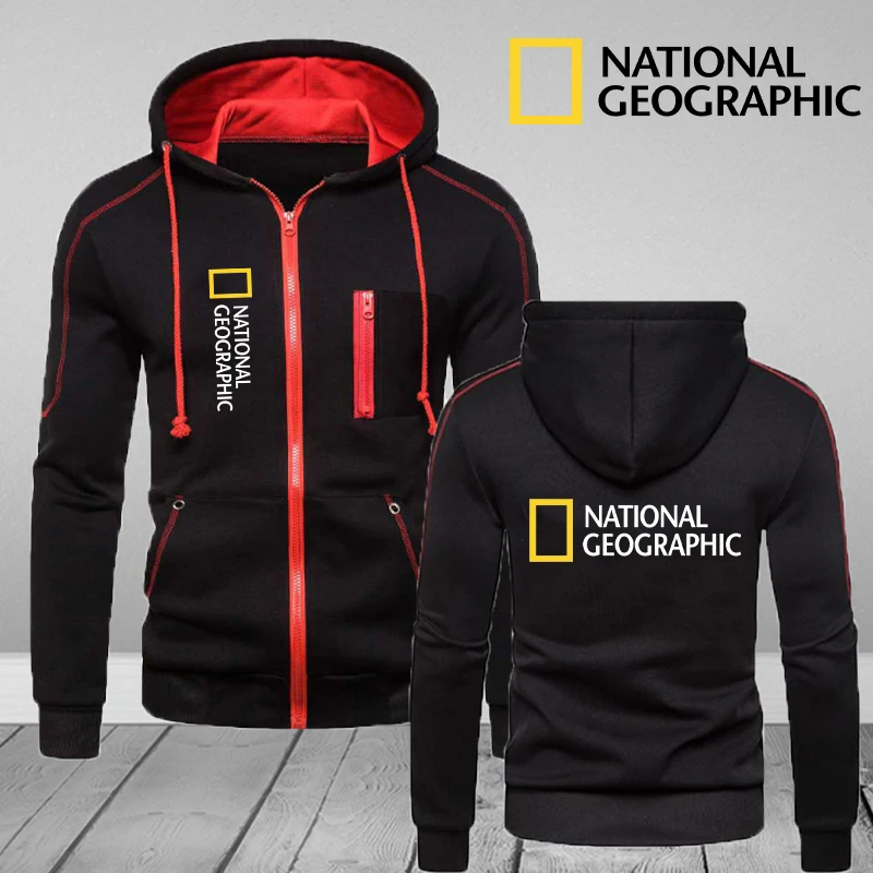 

Мужская толстовка с капюшоном и принтом, осенне-зимняя спортивная куртка на молнии, толстовка с капюшоном на молнии, приталенная куртка, пов...