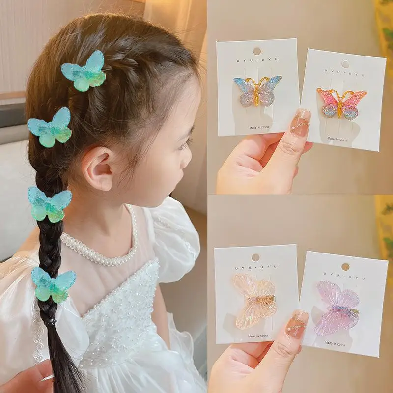 

Gradient Color Bow Hair Clip Girls Cute Side Bangs Clip Princess Braided Hair Card Girls Hair Accessories Kids Headwear