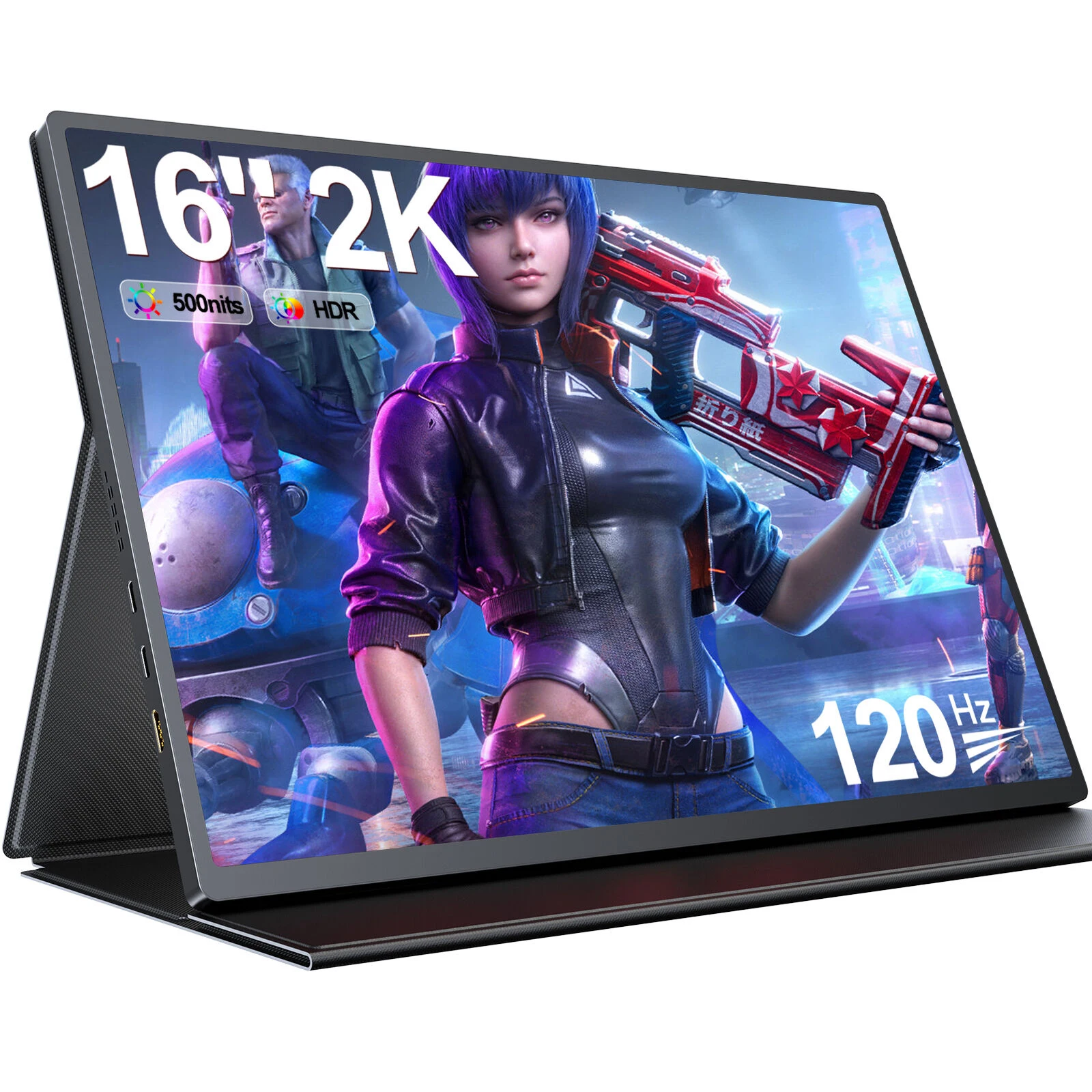 

EVICIV Portable Monitor 2K 16 inch 16:10 2560x1600 16:10 120Hz Laptop Monitor USB C HDMI Gaming Computer Display for PC Mac