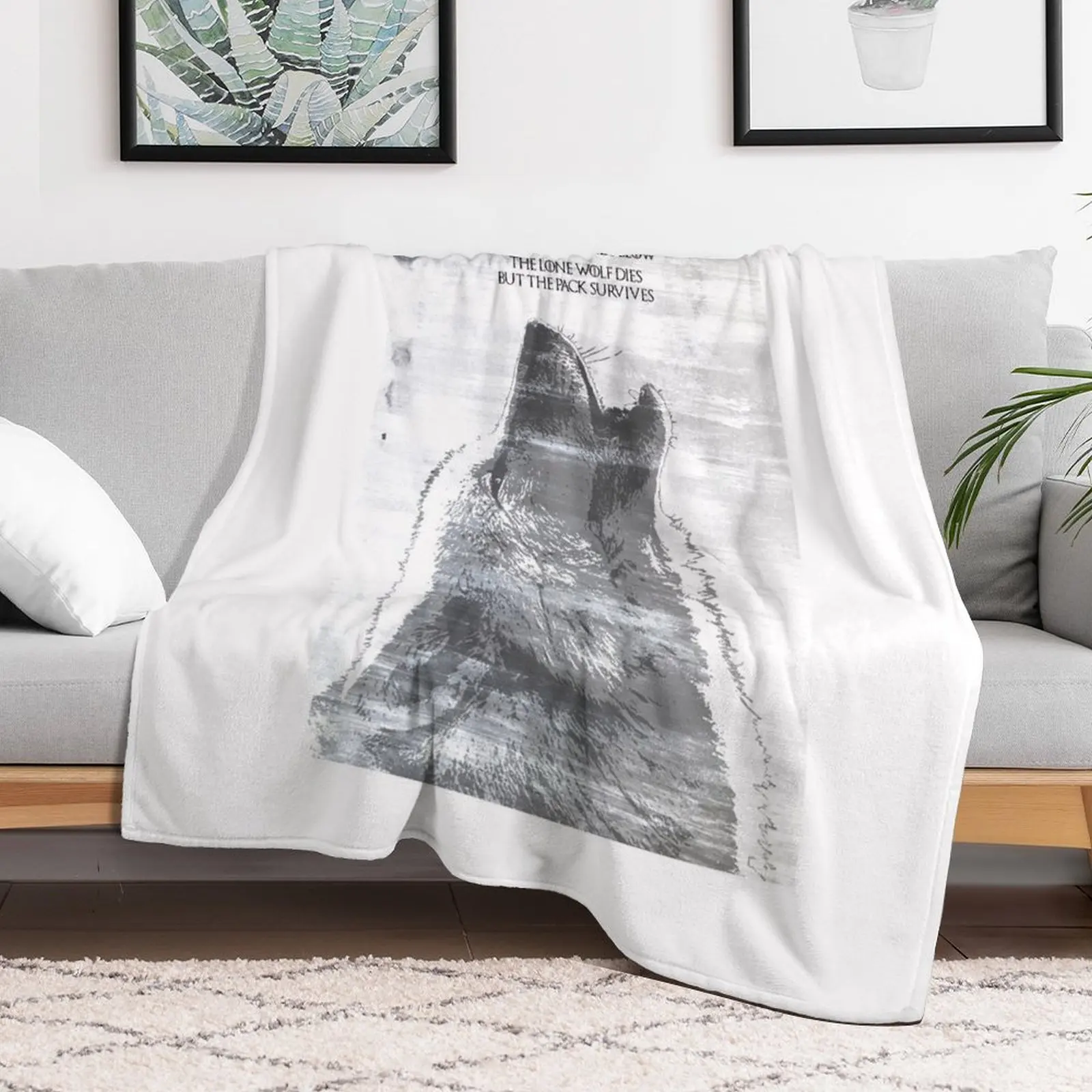 The Lone Wolf Dies But Pack Survives Плед Свободные лохматые одеяла люксового бренда