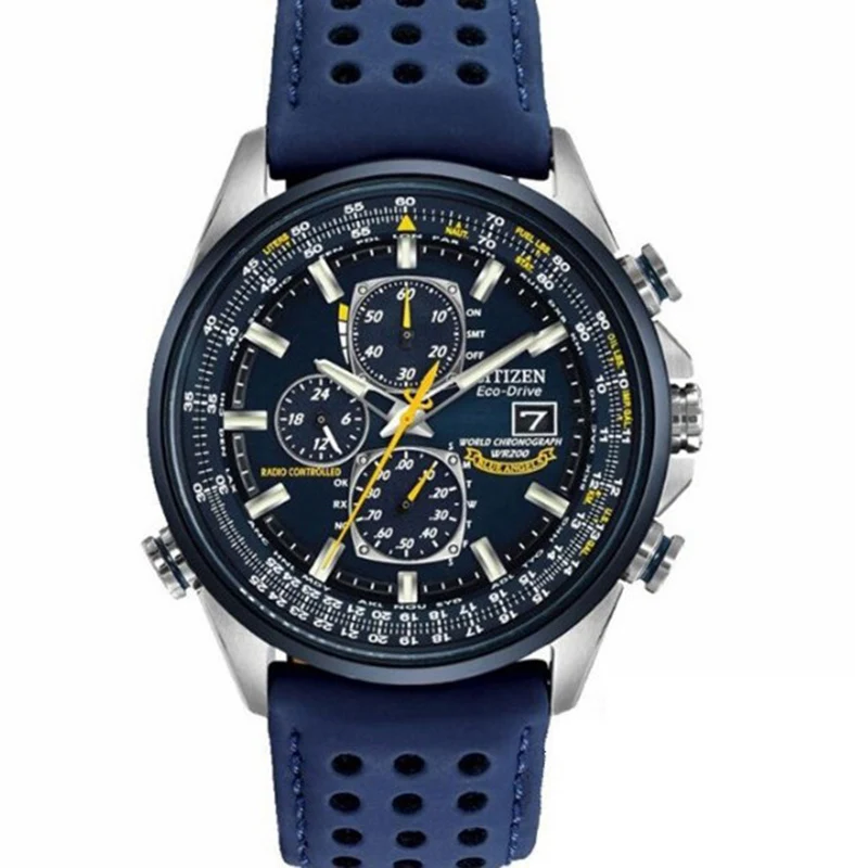 

2022 Men's Watch Luxury Business Quartz Watch Men Blue Angel World Waterproof Chronograph Casual Steel Band Watch Free Shipping