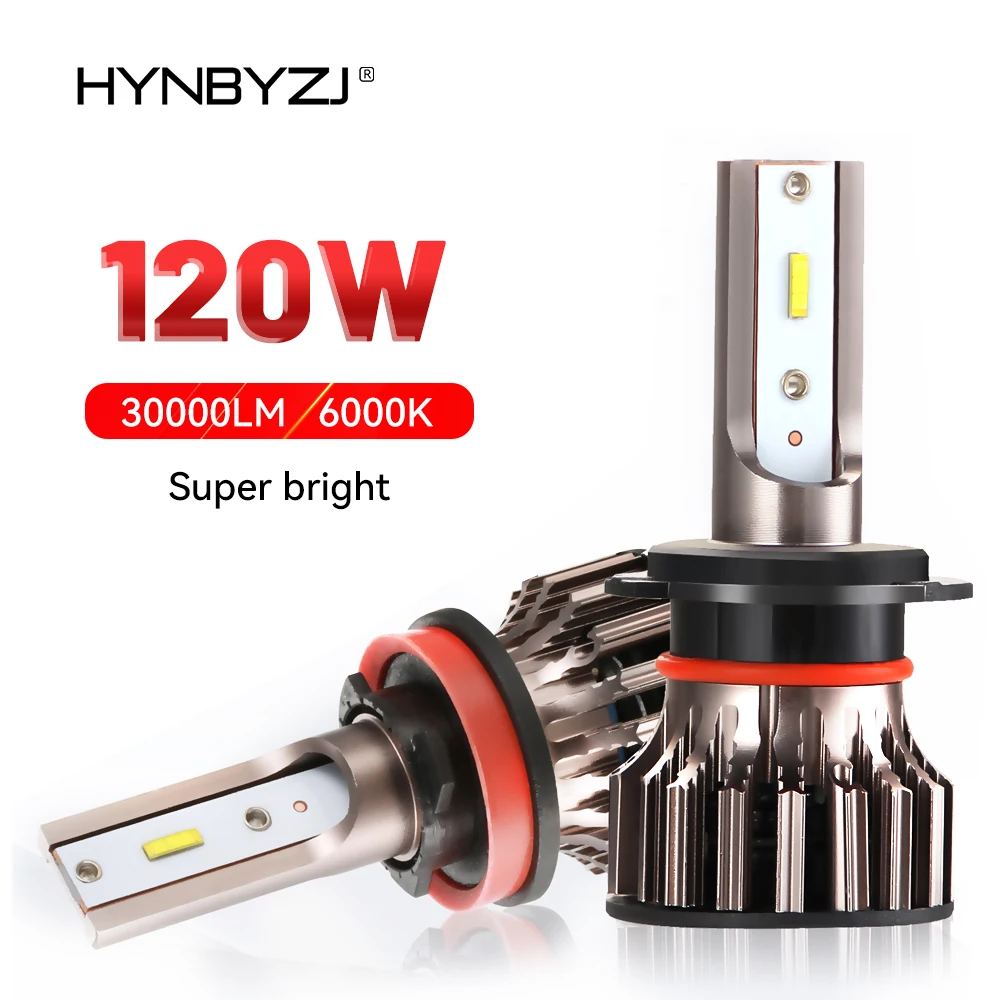 

HYNBYZJ Car Lights H4 LED CANBUS LED H7 30000LM H11 Lamp for Car Headlight Bulbs H1 H3 H9 9005 9006 HB3 HB4 Fog Light 12V