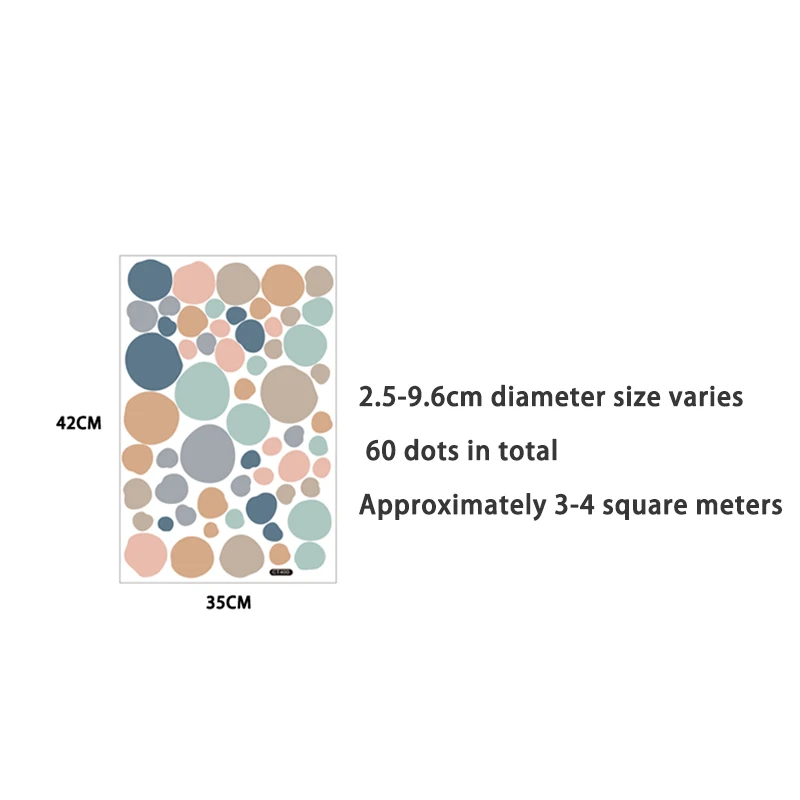 

Детские наклейки на стену Бохо горошек