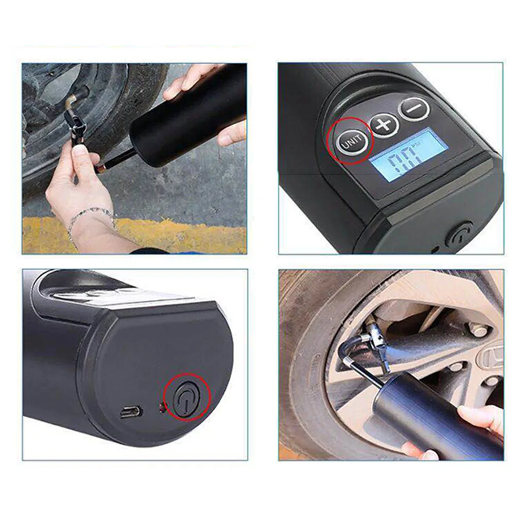 

Universal Fast Inflation 150PSI Portable Air Pump Compressor Wireless LED Air Electric Tire Inflator For Car Bike 5V/2A Tool Kit