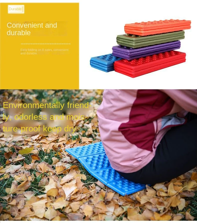 Folding Camping Mat Portable Lightweight Waterproof Picnic Seat Cushion Comfort for Hiking Backpacking & Trekking | Спорт и
