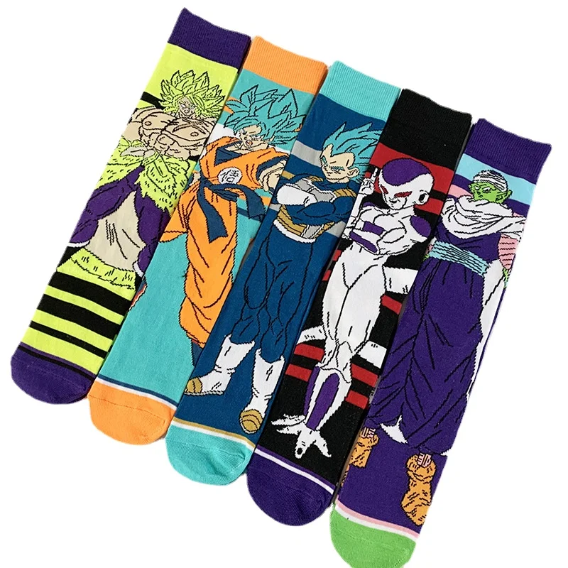 

New cartoon tube socks Boat sock Anime animation Dragon Ball GoKu Vegeta fashion trend cartoon sockes Cosplay Props fan toy gift