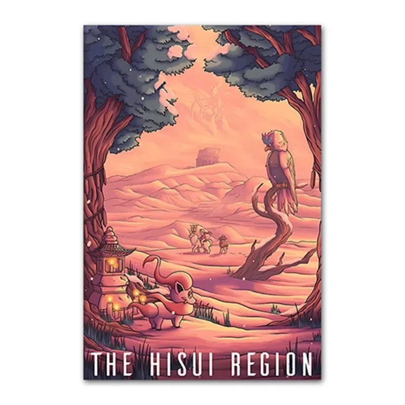 Покемон Холст Картина Пикачу Squirtle Charmander Mimikyu Eevee Gengar постер настенный стикер