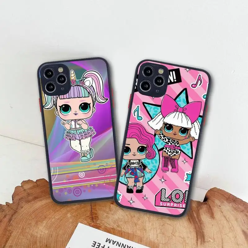 

LOL little Dolls Girl Phone Case For iphone 13 12 11 Pro Max Mini XS 8 7 Plus X SE 2020 XR Matte Transparent Cover