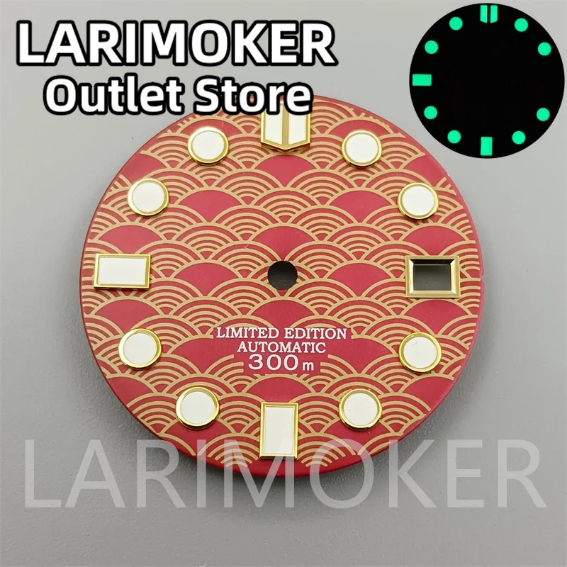 LARIMOKER 28 5 мм светящийся циферблат подходит для механизма NH34 NH35 заводная головка на