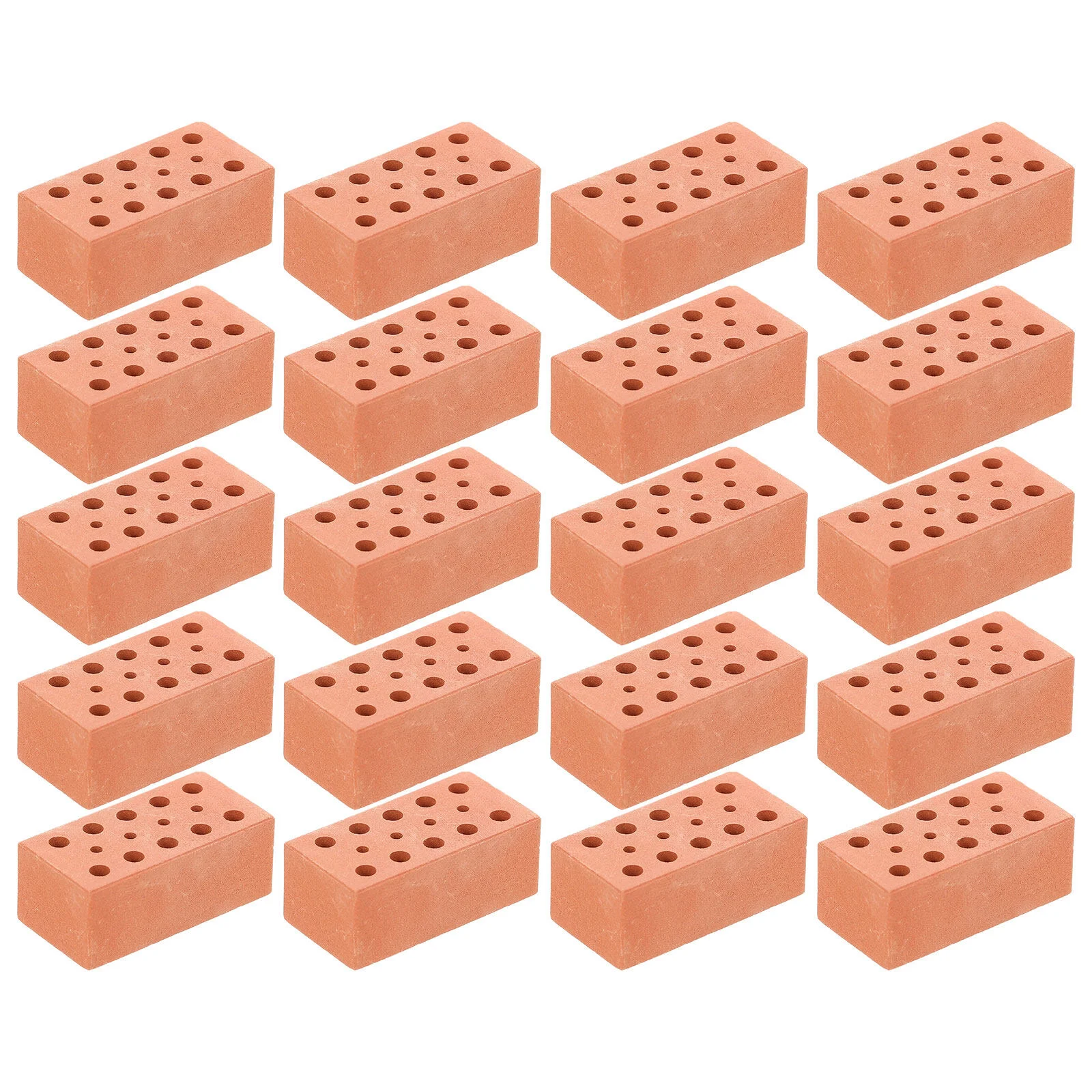 

20 Pcs Kidcraft Playset Props DIY Layout Brick Decors Mason Miniature Bricks Simulated Models Fake Clay Sand Table Child
