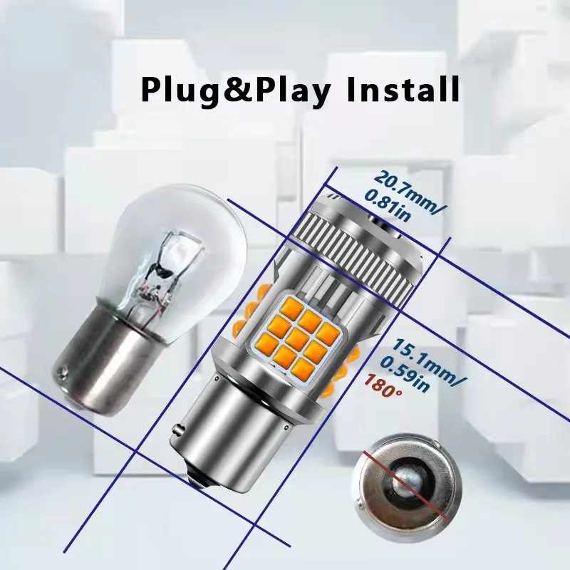 25 Вт 3030 лм P21w Светодиодная лампа для автомобиля 1156 Ba15s автомобильные аксессуары