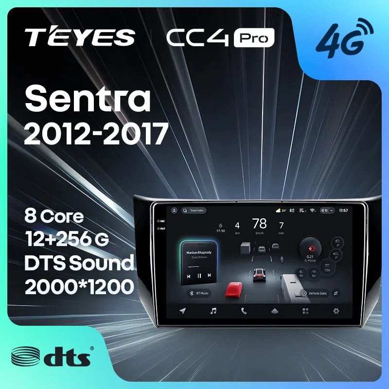 Фото TEYES Тиайс CC4 PRO Штатная магнитола For Ниссан Сентра For Nissan Sentra B17 2012 - 2017 автомагнитола 2 DIN DVD GPS CarPlay Android Auto мультимедиа автомобиля головное магнитола №1