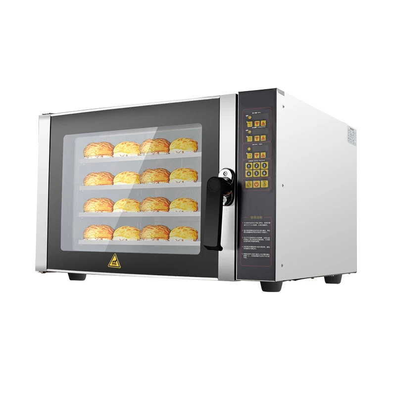 

Commercial 4 Sets of Roasting Hot Air Circulation Furnace Heated Evenly Steam Curing Computer Version Spray Humidifying Oven